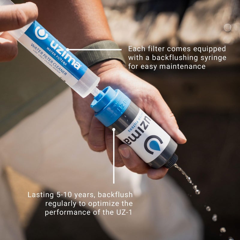 Uzima UZ-1 Water Filter Cartridge Replacement | Gravity Water Filter for UZ-2, UZ-BP, D-Prep | 0.1 Micron Standalone Purifier for Emergency, Survival, Camping, Bug Out Bag - Image 4